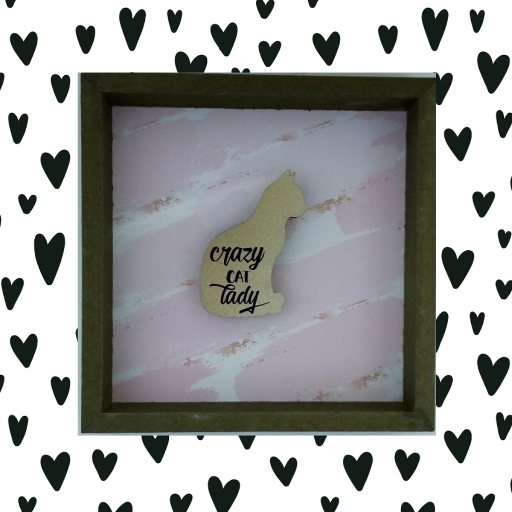 Crazy Cat Lady Wood Wall Decor Sign for Cat Lover❤